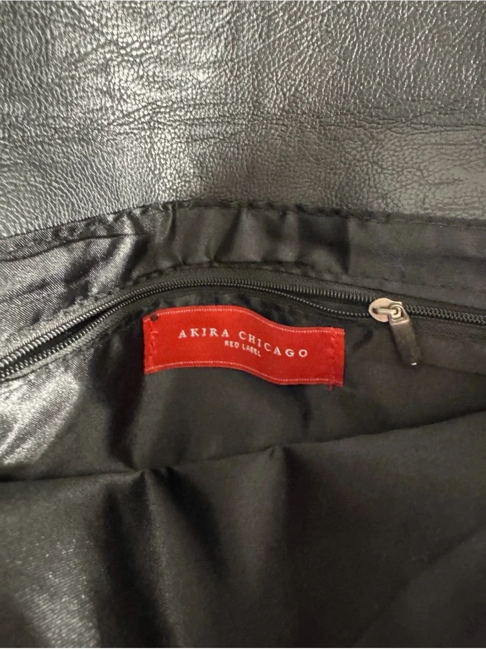 AKIRA Chicago Red Label Black Studded Oversized Clutch Wristlet Bag